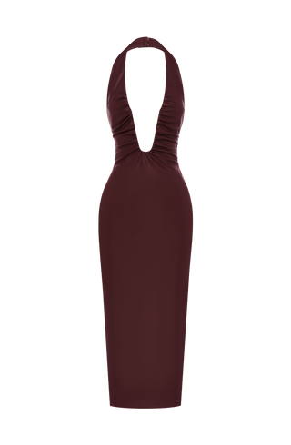 Ainsley Midi Dress - Burgundy