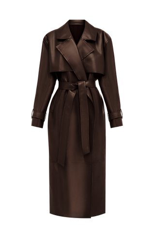 Bridget Trench Coat - Plum Brown