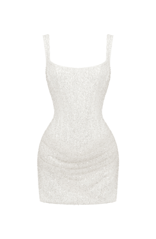 Christabel Mini Dress - Ivory Sparkle