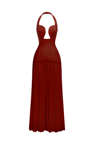 Cyrene Maxi Dress - Deep Rust