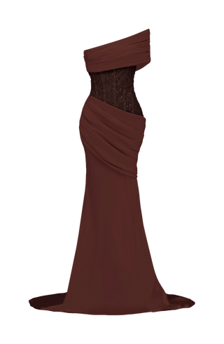 Ellora Gown - Plum Brown