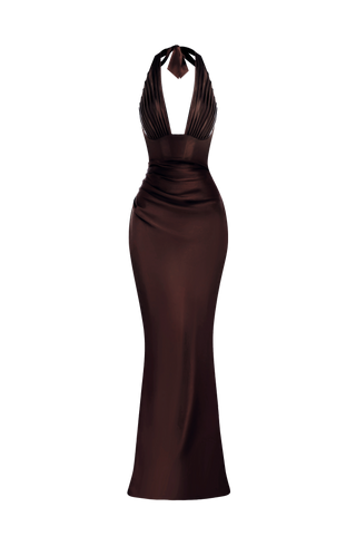 Elowen Maxi Dress - Plum Brown