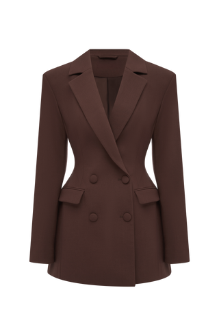 Elvira Mini Dress - Plum Brown