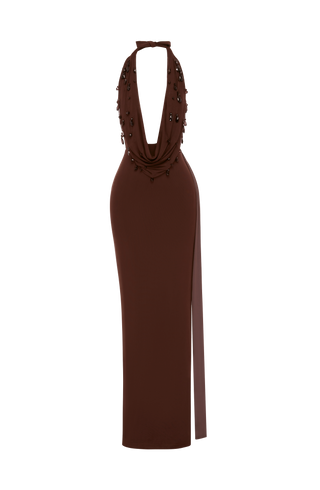 Fabia Maxi Dress - Plum Brown