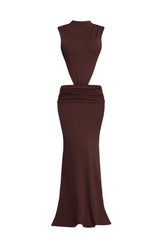 Fenella Maxi Dress - Plum Brown