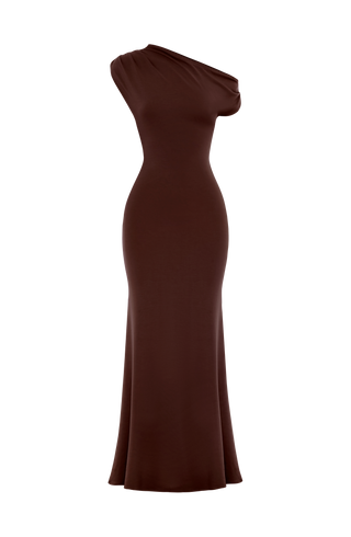 Fiora Maxi Dress - Plum Brown