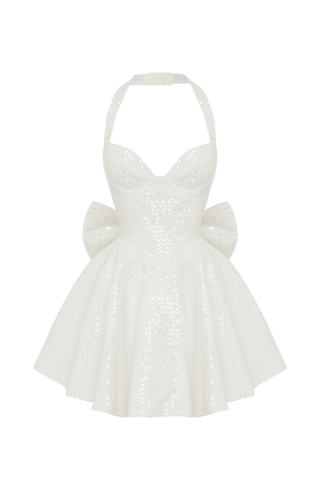 Georgette Mini Dress - Ivory