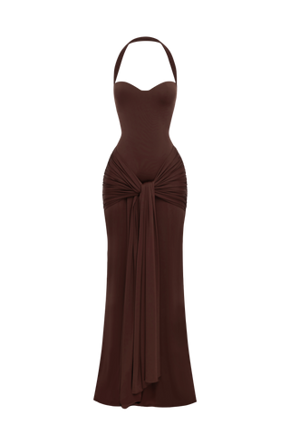 Gia Maxi Dress - Plum Brown