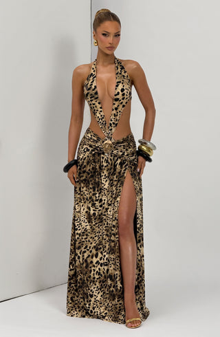 Madara Maxi Skirt - Leopard Print