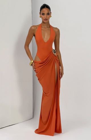 Adele Maxi Dress - Burnt Orange