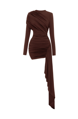 Jovanna Mini Dress - Plum Brown