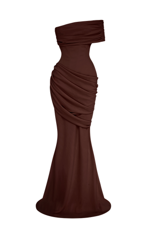 Kasia Gown - Plum Brown
