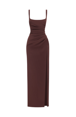 Laleh Maxi Dress - Plum Brown