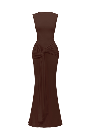 Lorenza Maxi Dress - Plum Brown