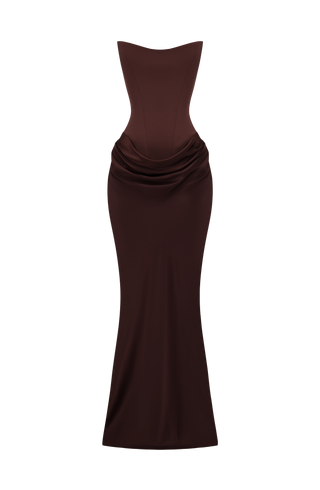 Maggie Maxi Dress - Plum Brown