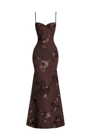 Nefertiti Maxi Dress - Plum Brown