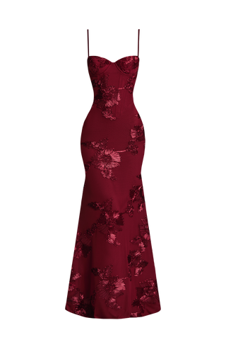Nefertiti Maxi Dress - Burgundy
