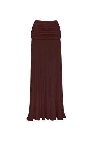 Paige Maxi Skirt - Plum Brown