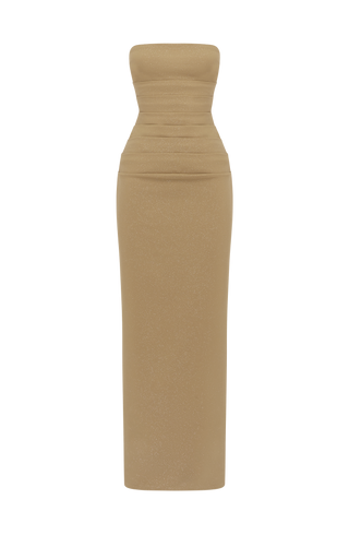 Pandra Maxi Dress - Gold Sparkle