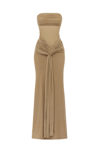Paula Maxi Dress - Gold Sparkle