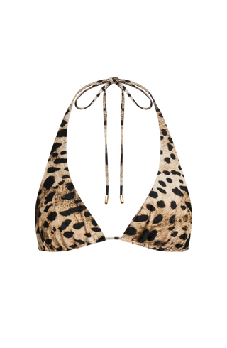Pietra Triangle Bikini Top - Leopard Print