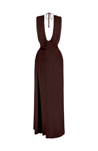 Romilly Gown - Plum Brown
