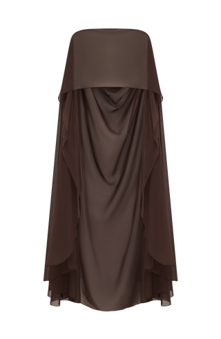 Romy Cape - Plum Brown