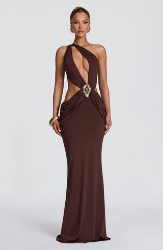 Onyx Maxi Dress - Plum Brown