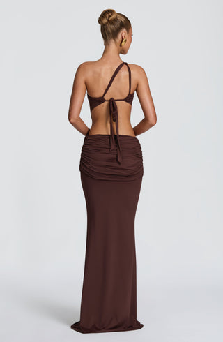 Onyx Maxi Dress - Plum Brown