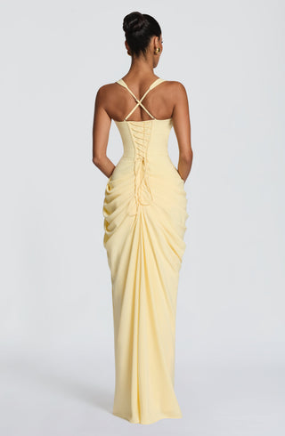 Elara Maxi Dress - Lemon