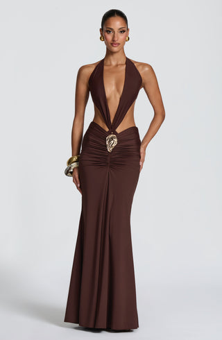Sonny Maxi Skirt - Plum Brown