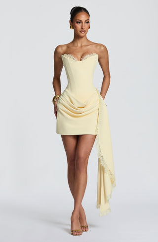 Avelina Mini Dress - Lemon