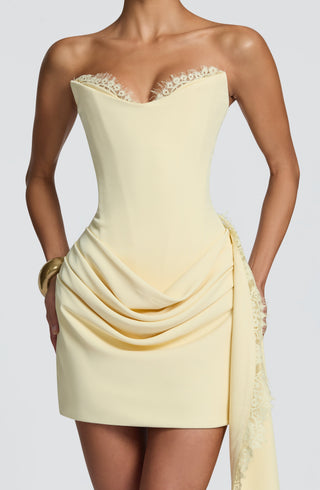 Avelina Mini Dress - Lemon