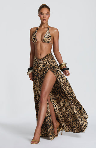 Pietra Triangle Bikini Top - Leopard Print