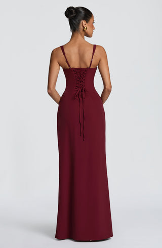 Laleh Maxi Dress - Cherry Lacquer