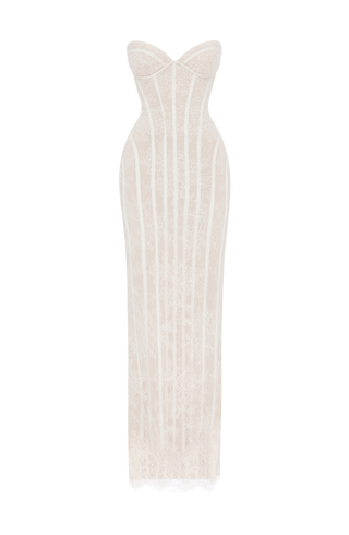 Sian Maxi Dress - Ivory Embellishment