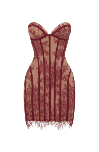Sian Mini Dress - Burgundy