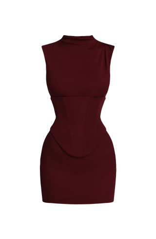 Soline Mini Dress - Cherry Lacquer