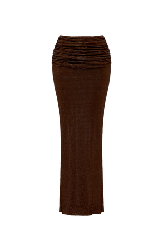 Sterling Maxi Skirt - Plum Brown
