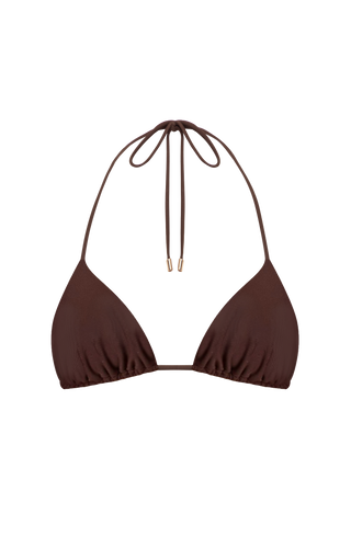 Suki Triangle Bikini Top - Plum Brown