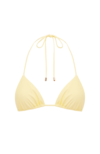 Suki Triangle Bikini Top - Lemon
