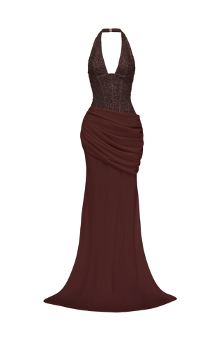 Taylor Gown - Plum Brown