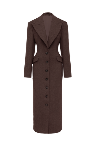 Ursula Coat - Plum Brown