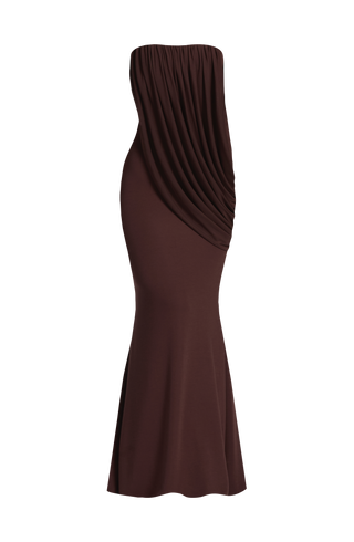 Vienna Maxi Dress - Plum Brown