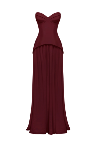 Vietta Maxi Dress - Cherry Lacquer