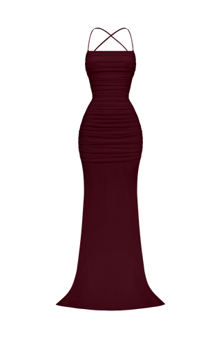Zaria Gown - Cherry Lacquer