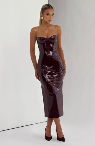 Amala Midi Dress - Cherry Lacquer