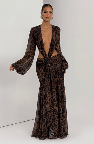 Andrina Maxi Dress - Leopard Print