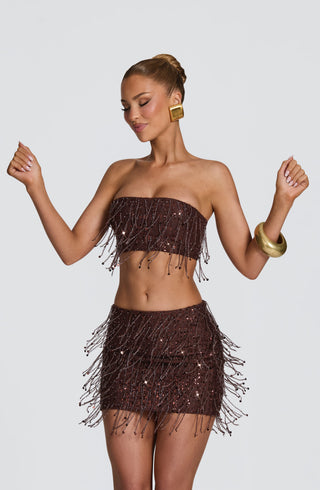 Blaise Top - Plum Brown