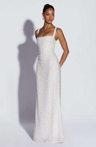 Calanthe Maxi Dress - Ivory Sparkle